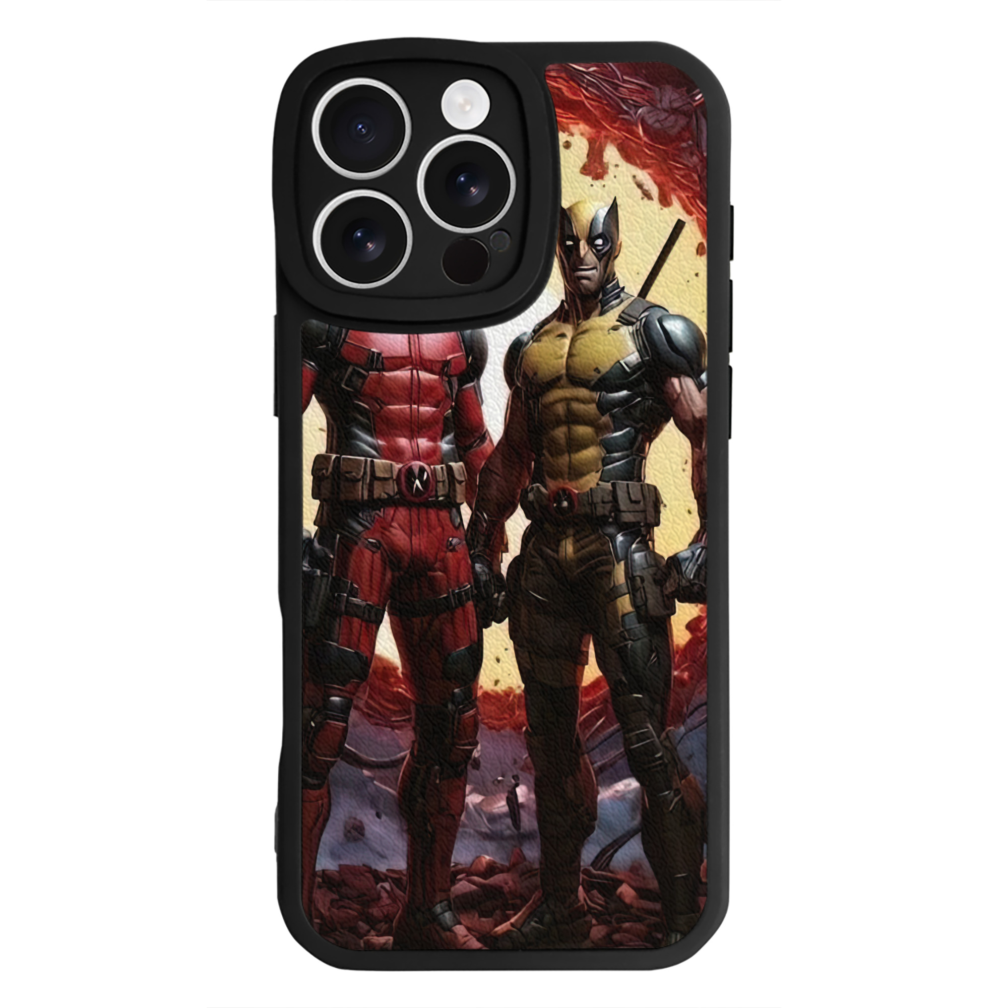 （画像用） Deadpool デッドプール 【iPhone 16シリーズ対応】シリコンスマホケース（レザー調） 材質：シリコン